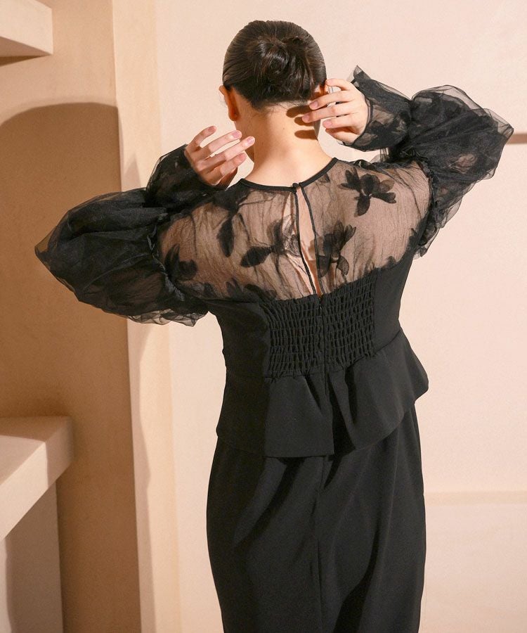 draped bustier flocky dress