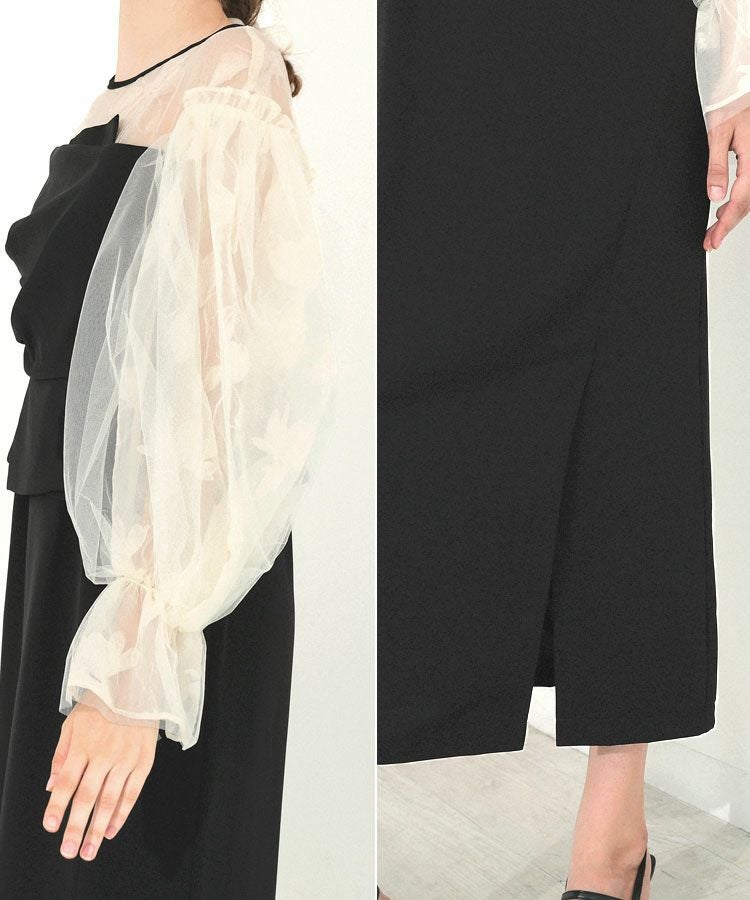draped bustier flocky dress