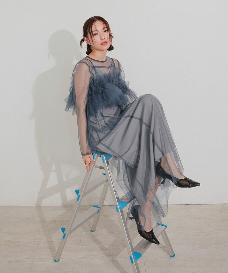 multiway volume tulle dress[8FS]