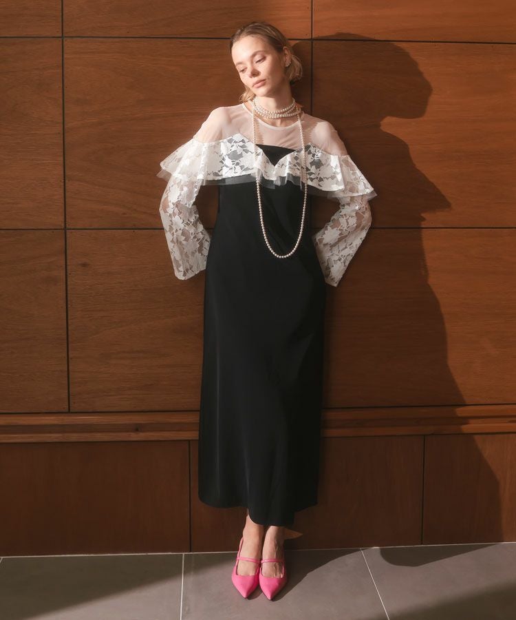 sparkle lace velour dress