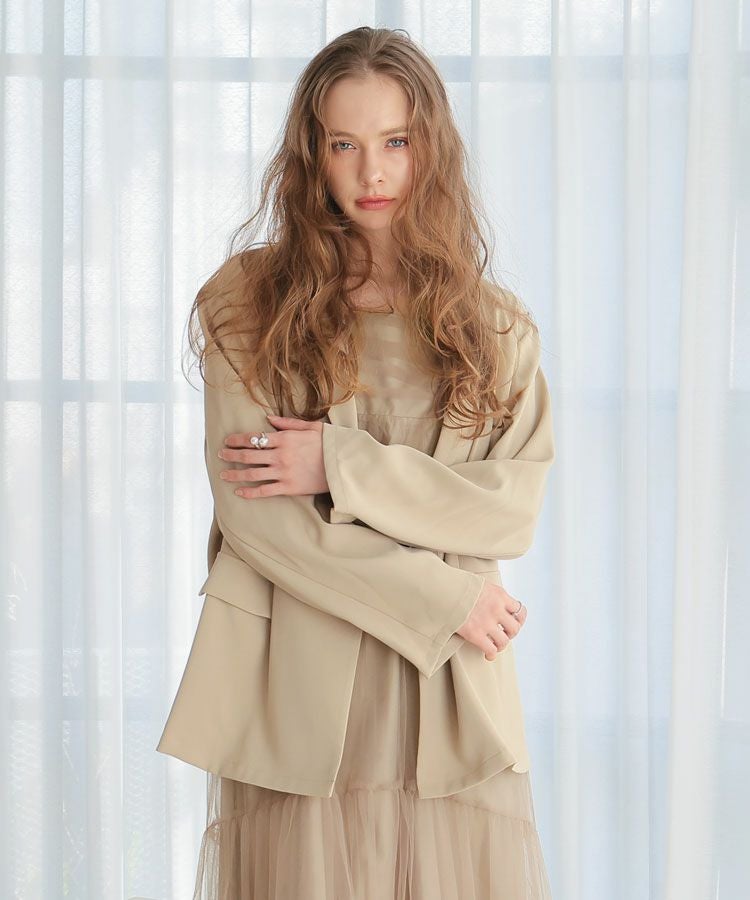 volume tulle jacket set dress[8FS]