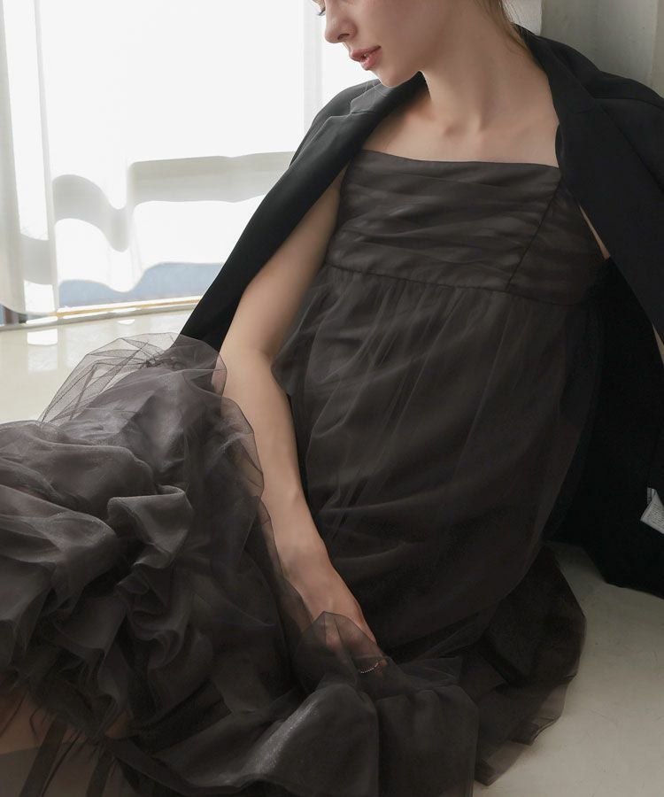 volume tulle jacket set dress[8FS]