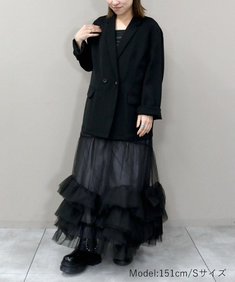 volume tulle jacket set dress[8FS]
