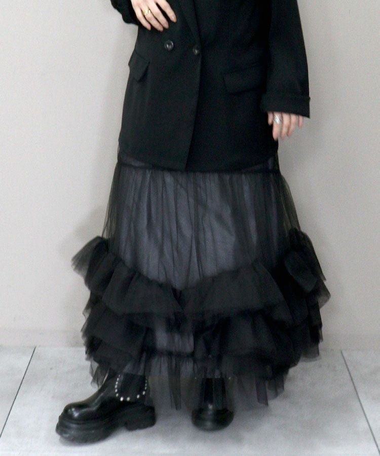 volume tulle jacket set dress