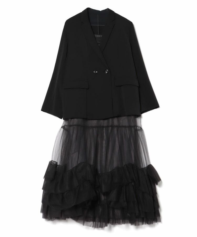 volume tulle jacket set dress[8FS]