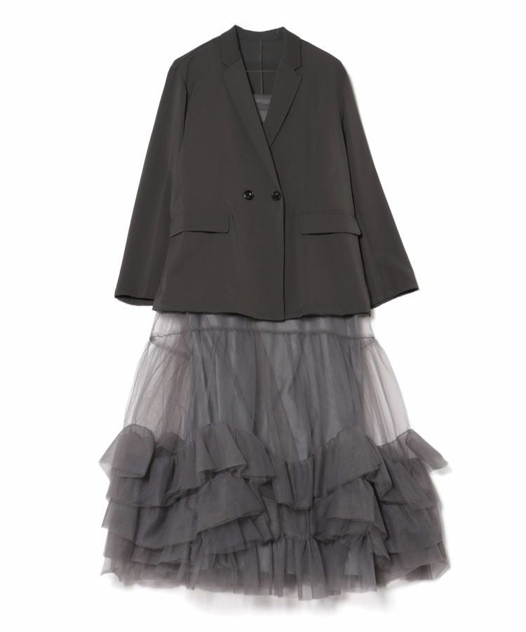 volume tulle jacket set dress[8FS]