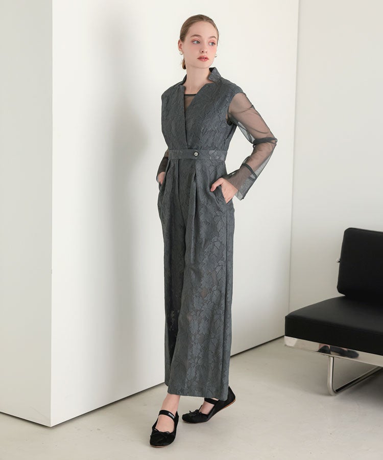 bonding lace all-in-one dress