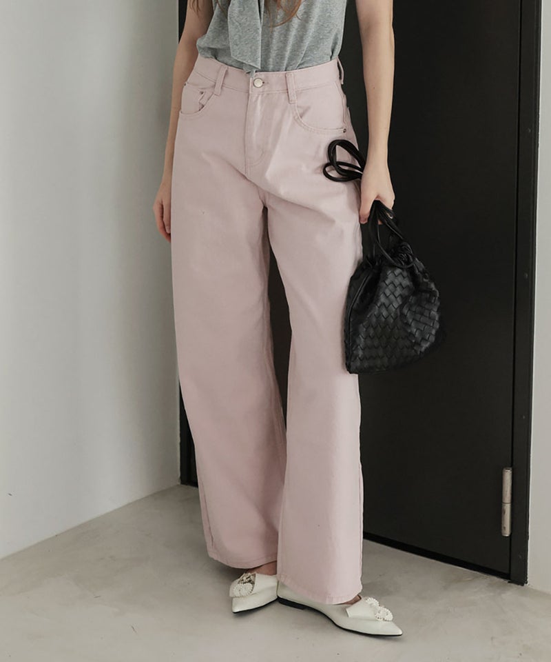 ハイウエストカラーデニム