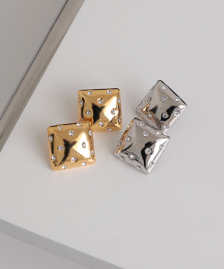 ジュエルスクエアピアス メール便 [C]